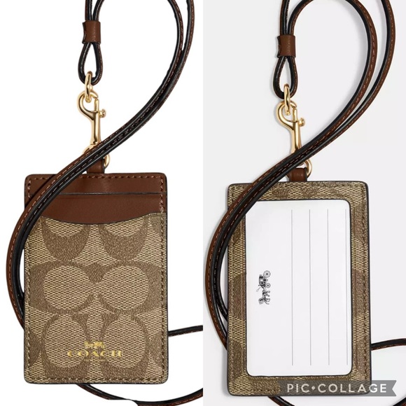 Coach Id Lanyard In Signature Canvas - Picture 1 of 1